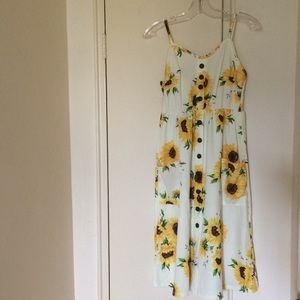 Sunflower summer dress Large
